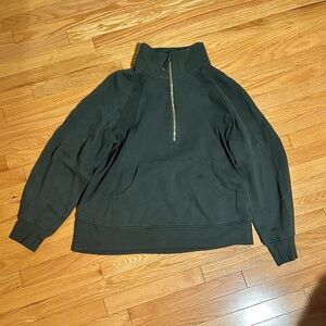 Like New Scuba Oversized Funnel-Neck Half Zip Long XL/XXL Dark Forest/Gold